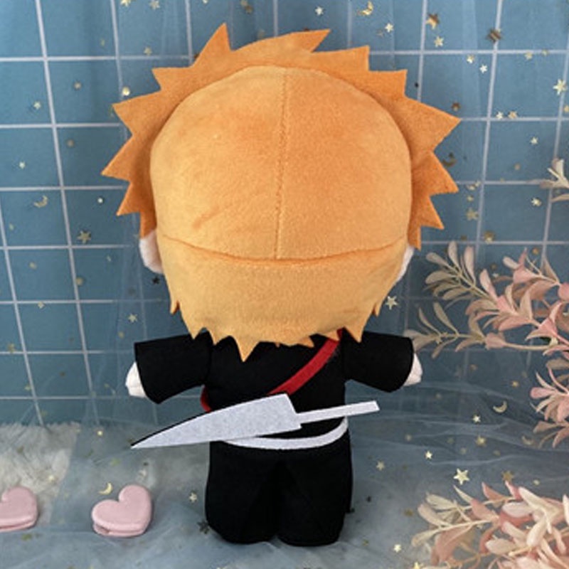 Anime 20cm Kurosaki Ichigo Kuchiki Byakuya Plush Toys Bleach Dolls Kids Xmas Birthday Gifts