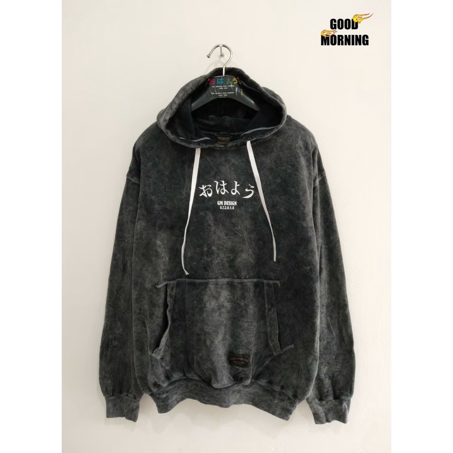 Jaket Hoodie Good Morning Rainbow Tie Dye Edition Trendy Casual Unisex Good Brand Quality Stylis