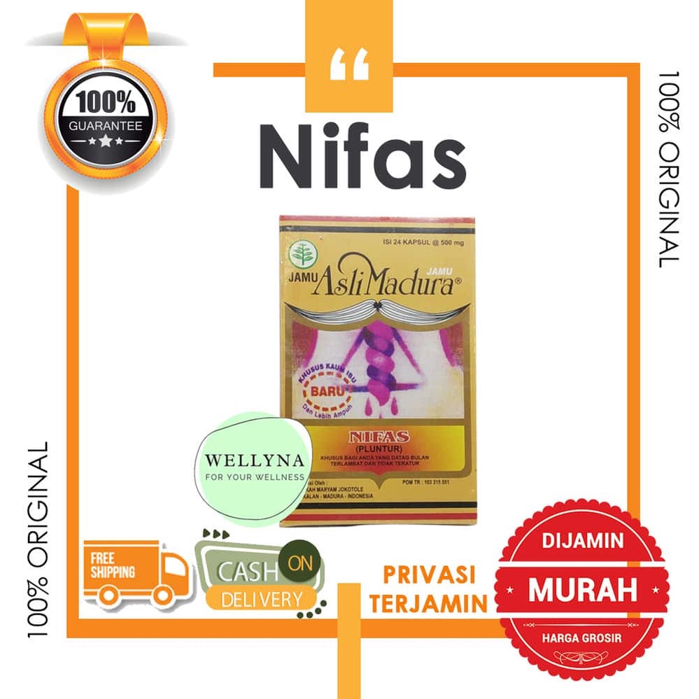 Suplemen Nifas Obat Haid Telat Datang Bulan Pereda Nyeri Kapsul Peluntur Ramuan Jamu Madura Asli Ama