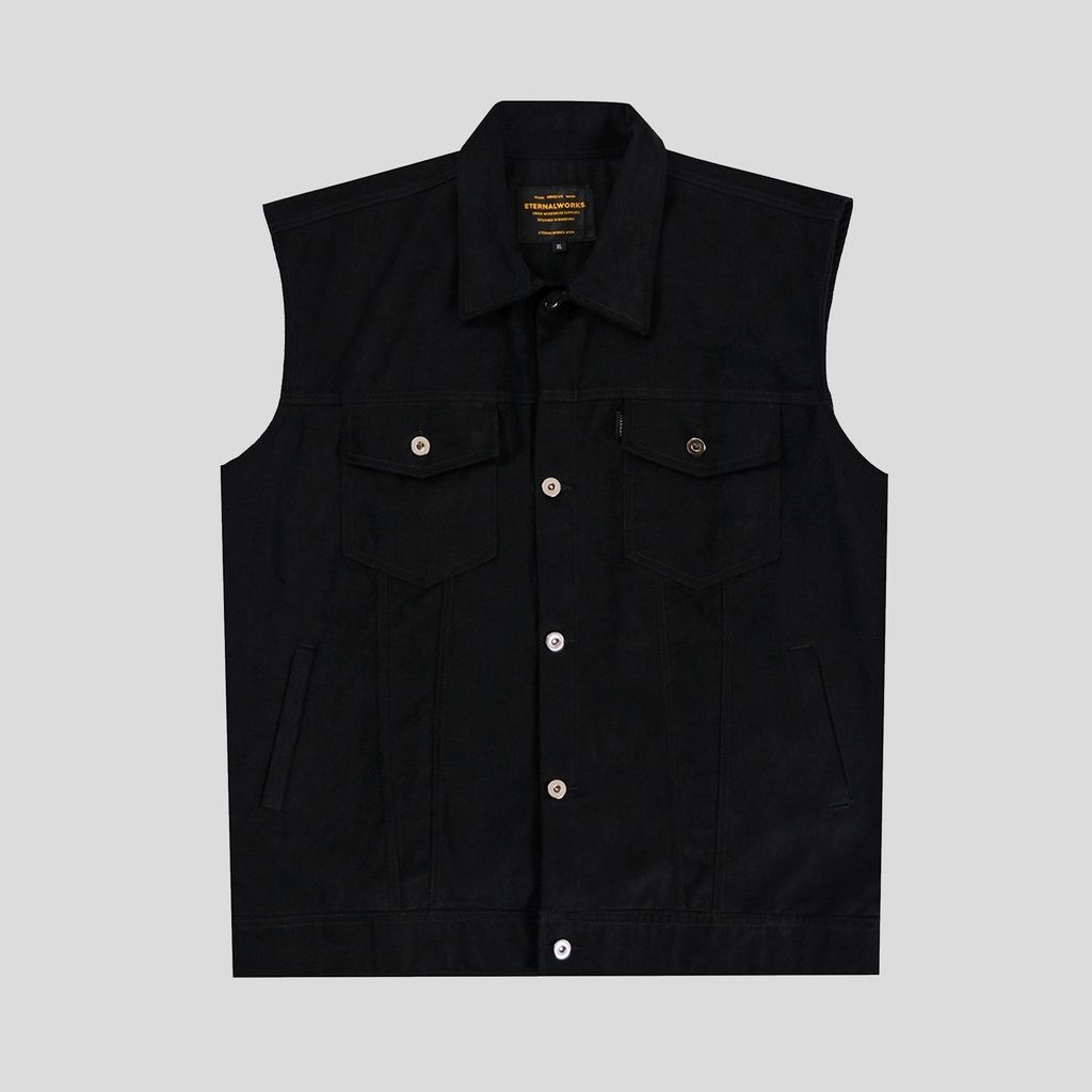 ETERNALWORKS - Vest denim Jacket Boston Black