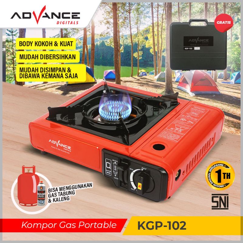 Advance Kompor Gas Portable 2in1 (Kaleng/LPG) KGP-102