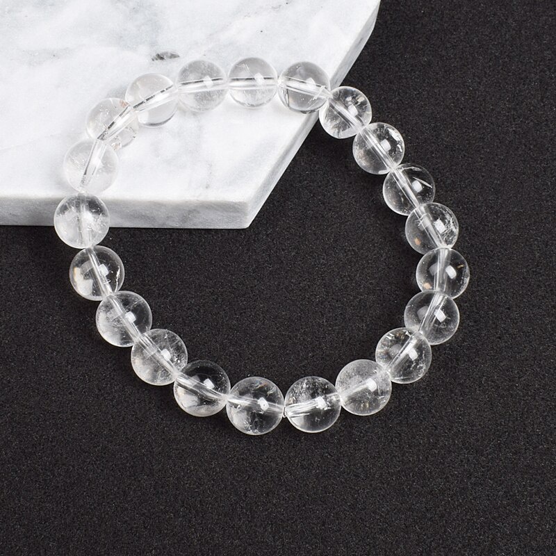 Gelang Natural Clear Quartzs Healing Crystal Energy Stone 8mm