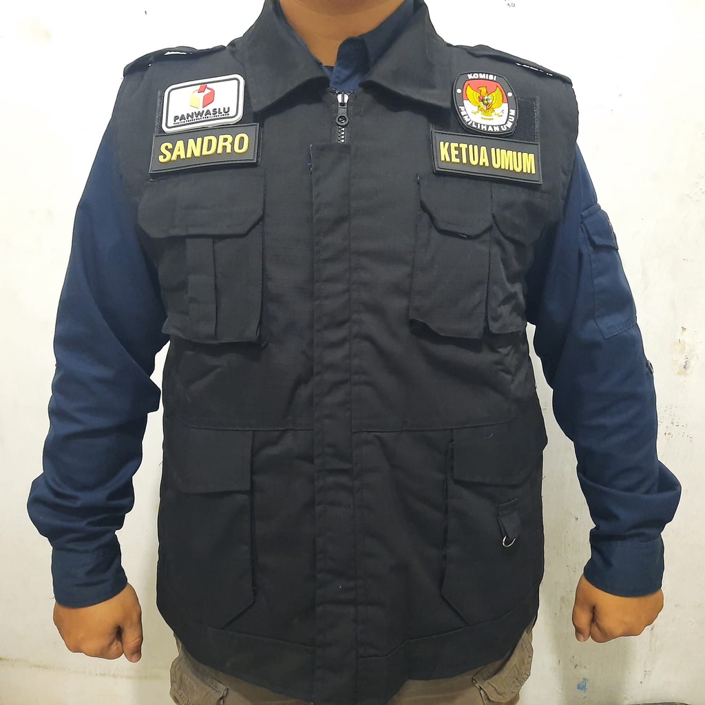 Custom Rompi Tactical Logo KPU Panwas PPS / Rompi KPU