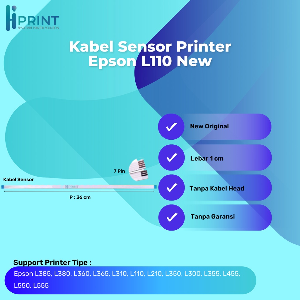Kabel Sensor Epson L360 L365 L310 L110, Sensor Cable L110 (Tanpa Kabel Head) New Original Epson