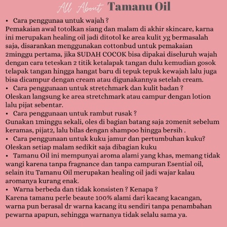 [NEW PACKAGING] TAMANU OIL PERLE BEAUTY KEMASAN WITH BOX 5ml