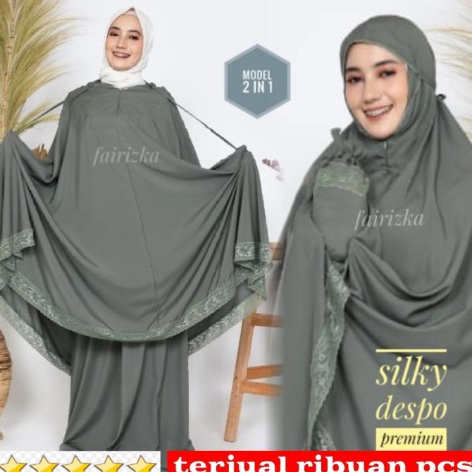Mukena Travelling model 2 in 1 Silky Korea premium Kecil Imut Praktis