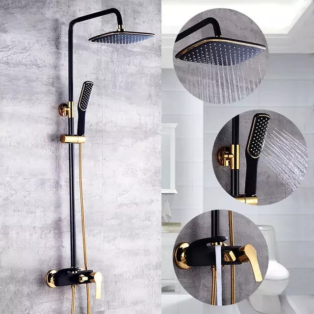 Terlaris Shower Column Set Panas Dingin Gold/Shower Tiang Panas Dingin Gold