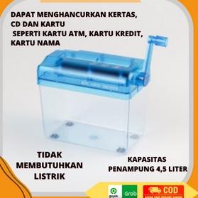 Kirim SekarangAlat Penghancur Kertas Manual Dengan Tangan Shredder Shreder Menghancurkan CD Kartu Na