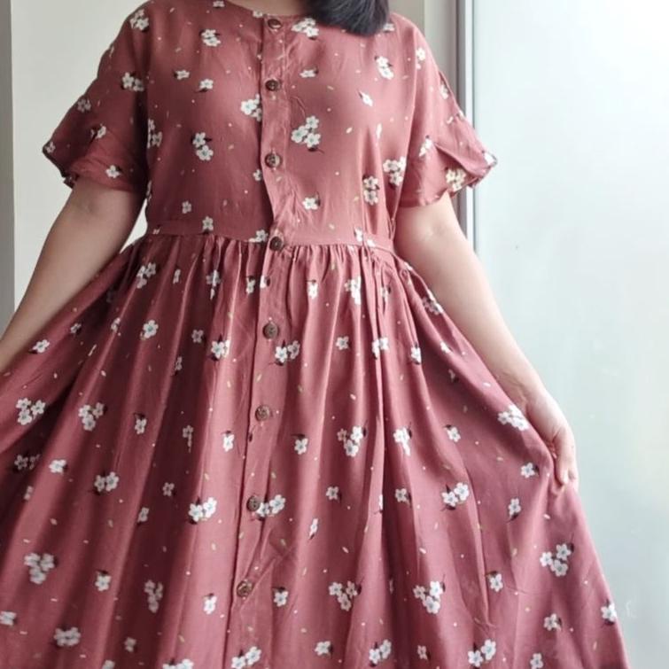 Terbaru NABI | PART 1 | daster rayon bumil busui lengan pendek homedress kancing depan selutut dress