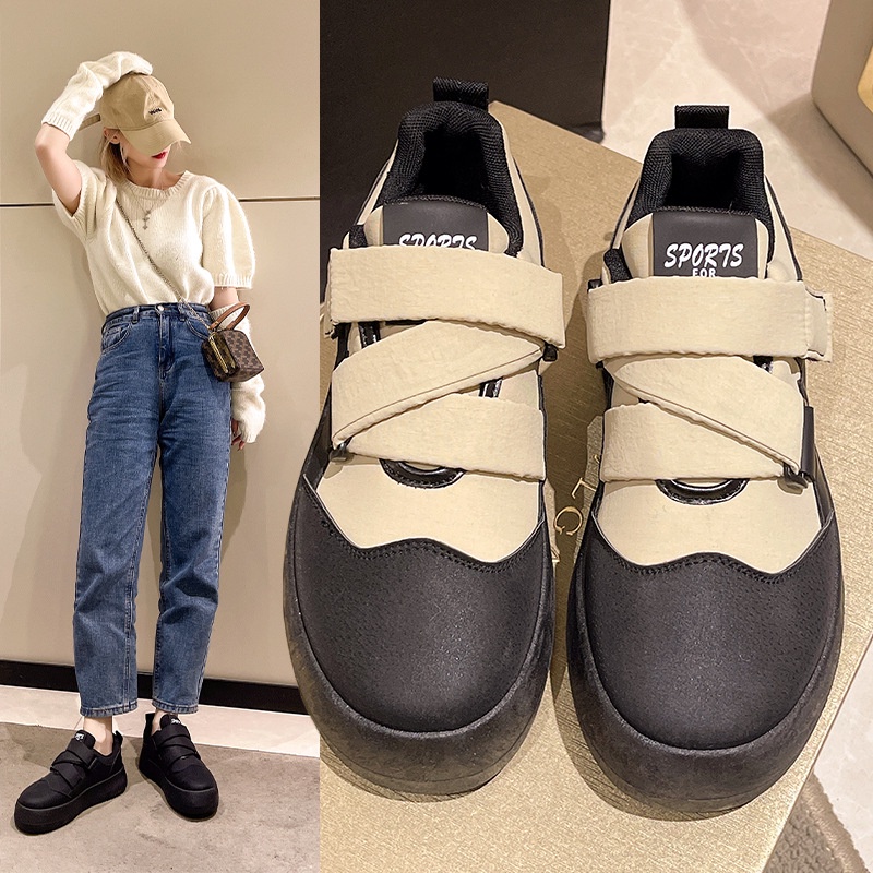 COD POS 243 Sepatu Sneakers Tali Velcro Straps Wanita Import