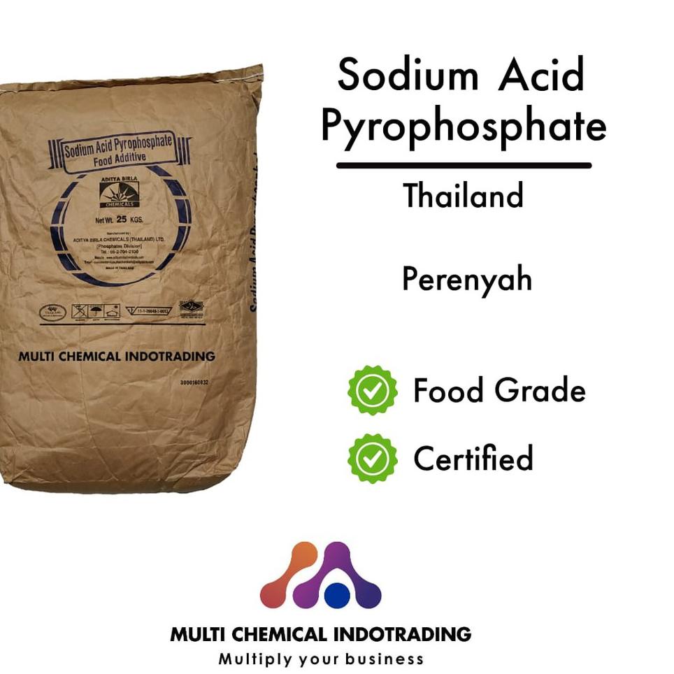 

♥ SODIUM ACID PYROPHOSPHATE / SAPP ex. THAILAND. PERENYAH FOOD GRADE. 1 kg ℗
