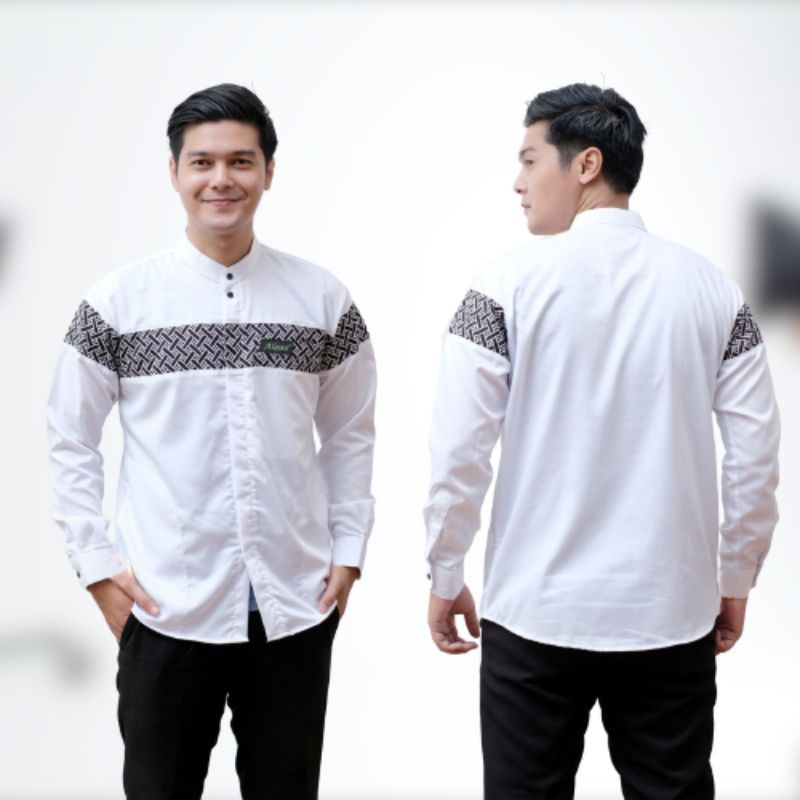 Baju Koko lengan panjang Pakain Muslim Pria  terbaru 2023 Size M L XL