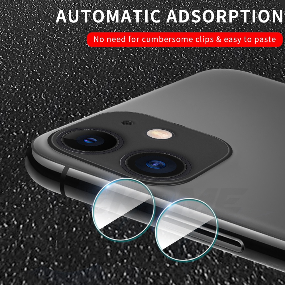 For iPhone 14 13 12 11 Pro Max Xs Max XR X 7 8 Plus SE 2020 Pelindung Lensa Kamera Bahan Tempered Glass 9h Untuk