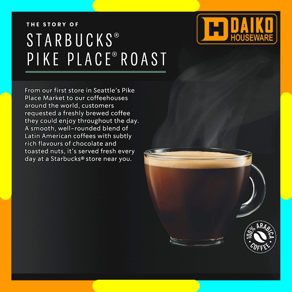 Starbucks Lungo by Nescafe Dolce Gusto Pike Place Roast Coffee Capsule