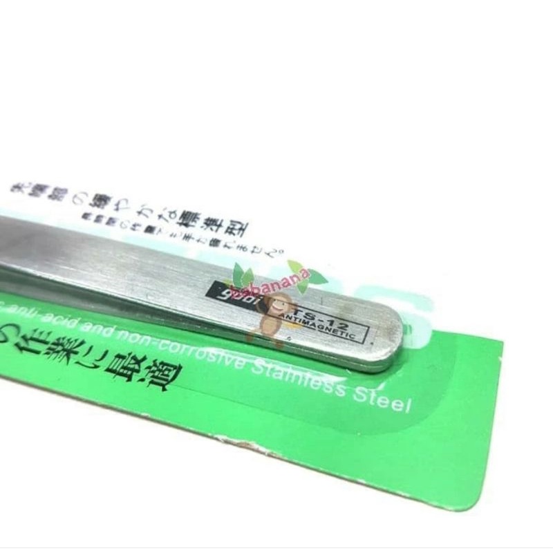 Pinset lurus gooi ts12 ts-12 ts 12 kecantikan elektronik pcb bulu mata