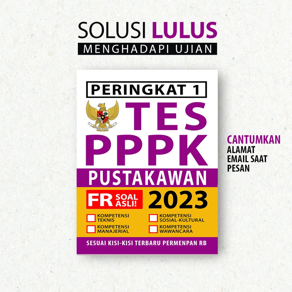 PPPK PUSTAKAWAN 2023 - BUKU PPPK TEKNIS PUSTAKAWAN - FULL SOAL PEMBAHASAN