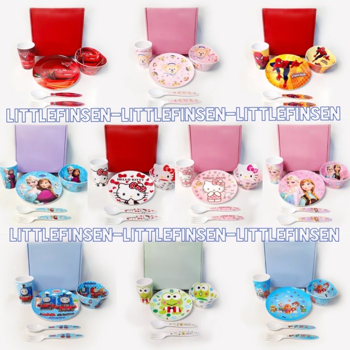 Piring Piring Makan Anak/Piring Makan Disney/Piring Makan Set Anak
