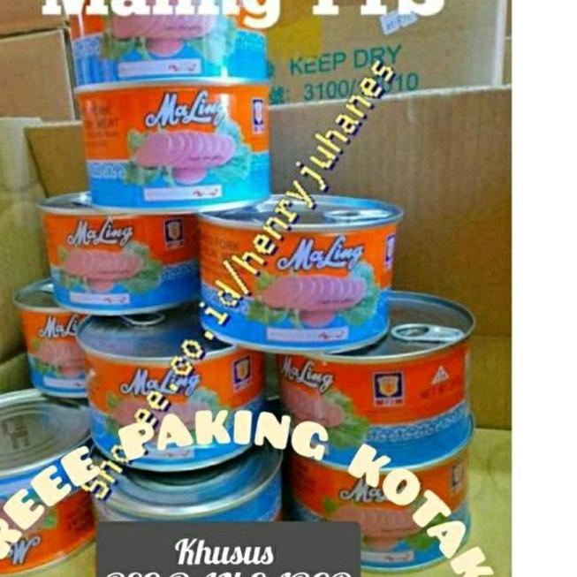 

☇ 397 MALING TTS CANNED HAM PORK LUNCHEON MEAT / maling babi / daging babi kaleng ukuran kaleng besar ♚