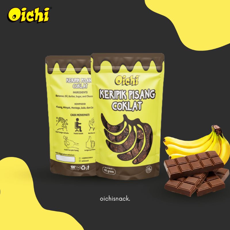 

Oichi Snack Keripik Pisang Coklat Cemilan Kripik Pisang Coklat Camilan Keripik Pisang Rasa Cokelat