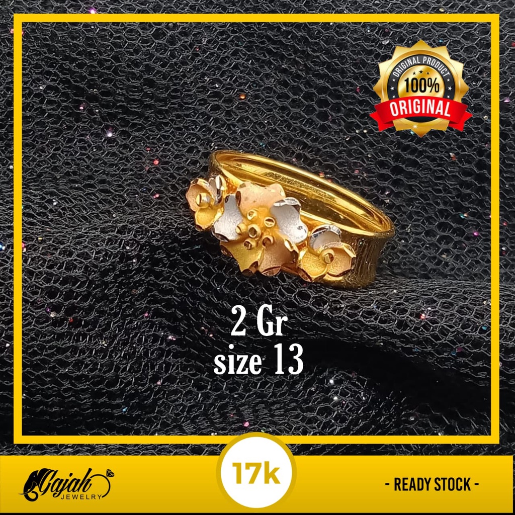 Cincin emas 17k - 2 gr kadar 750 - 4167