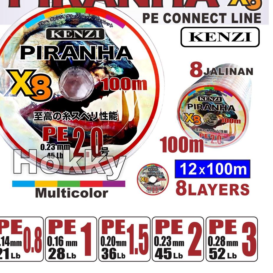 Terbaru 12.12 SENAR PE KENZI PIRANHA X 8 ?