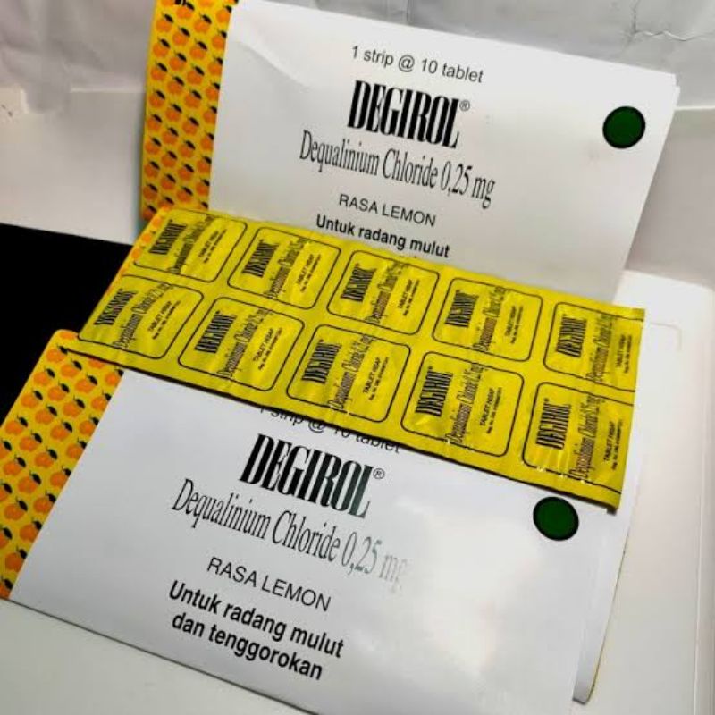 DEGIROL tablet hisap untuk radang tenggorokan perstrip 10 tablet