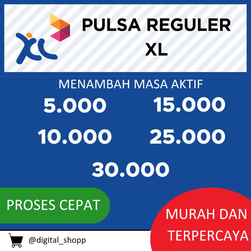 Pulsa XL Murah 5000 10000 15000 25000 30000