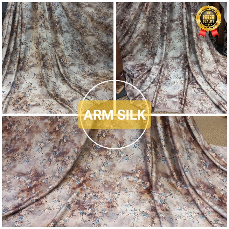 BAHAN KAIN ARMANI SILK/ARNAMI PRINT/SILK PRINT/ARM SILK GRADE A/ARMANI PREMIUM/ARM PRINT