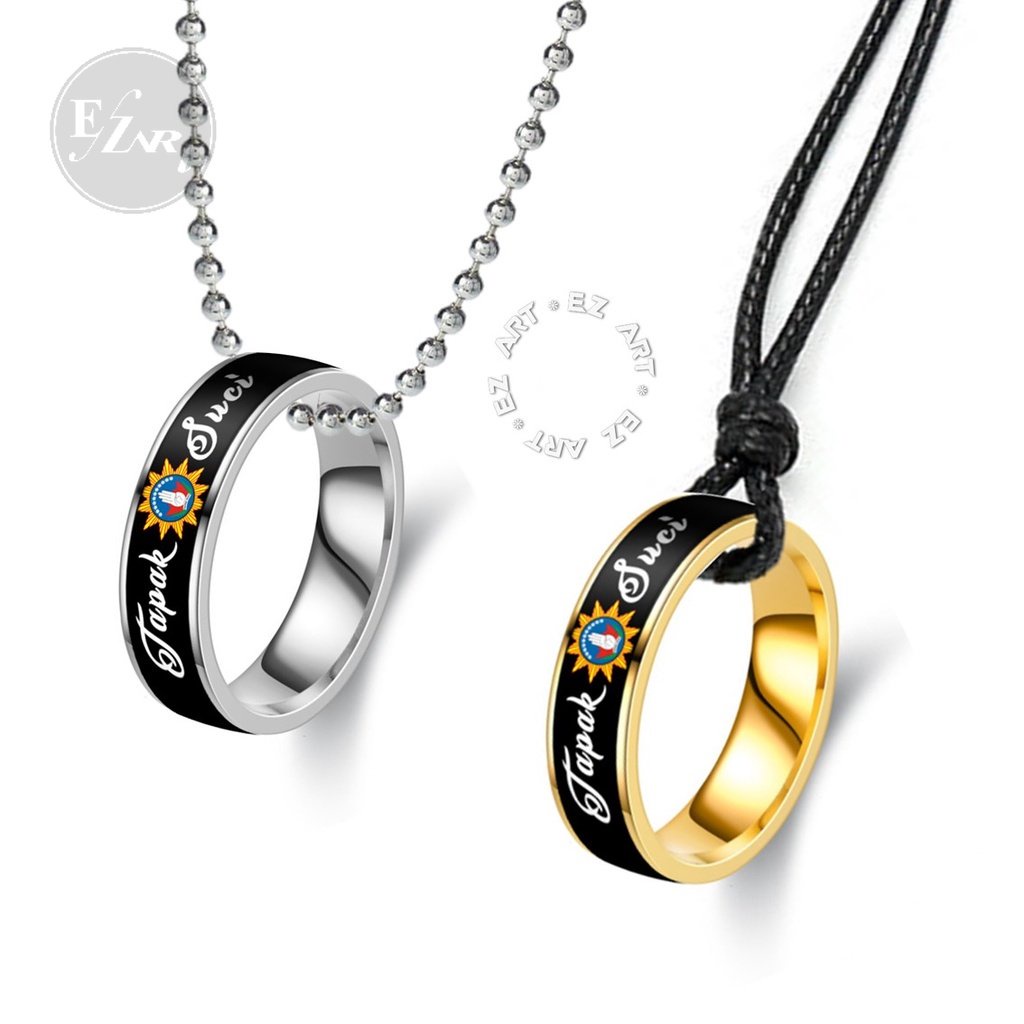 [EZArt] KALUNG LIONTIN CINCIN TAPAK SUCI SILAT TS TALI KULIT KEPANG RANTAI BIJI LADA