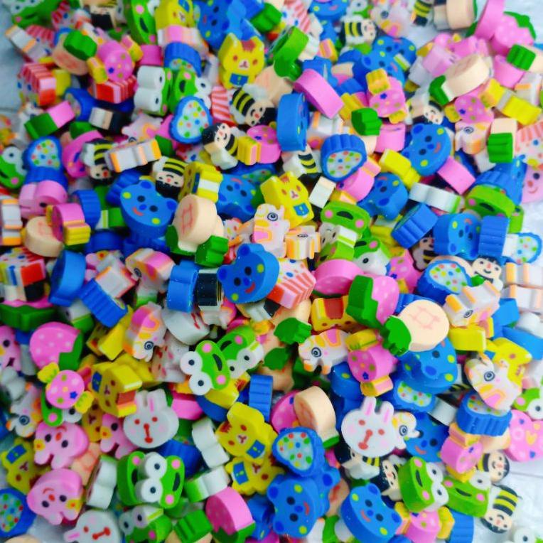 

V40 50pcs TERMURAH Penghapus karakter Lucu super mini BELANJA MURMER ミ