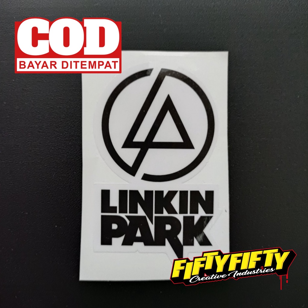 Stiker Print Cut LINKIN PARK Stiker Printing Laminasi Glossy Stiker Motor Mobil Helm Sudah Membentuk Pola Desain