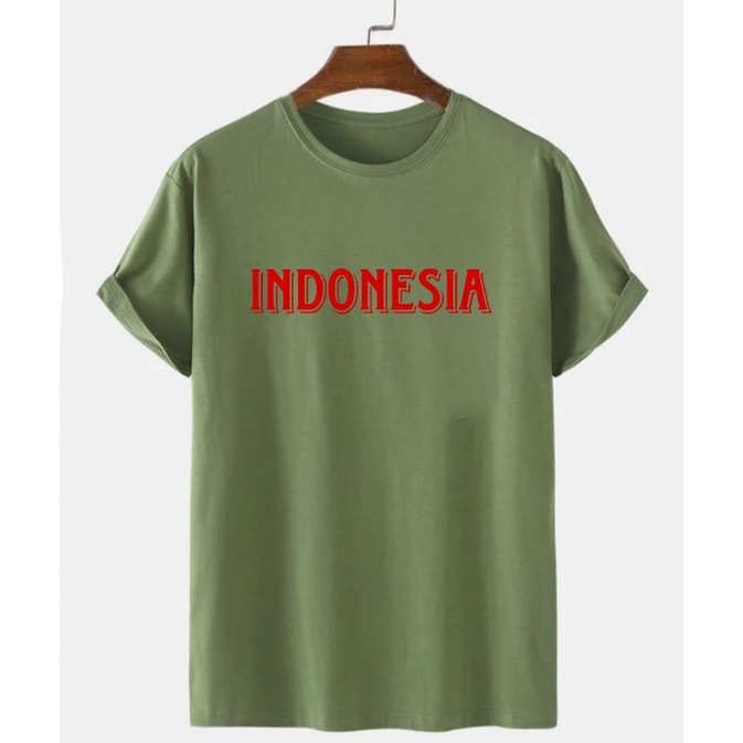 Kaos Pria Indonesia Baju Oblong Wanita Pakaian Atasan Unisex Dewasa Tshirt Distro Lengan Pendek Cod