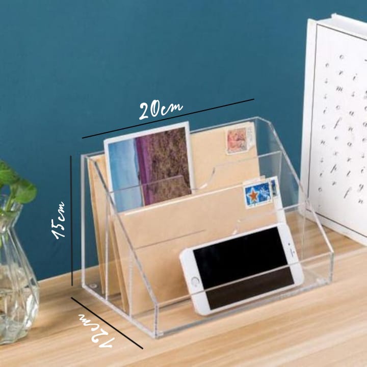 Organizer meja 3 sekat akrilik