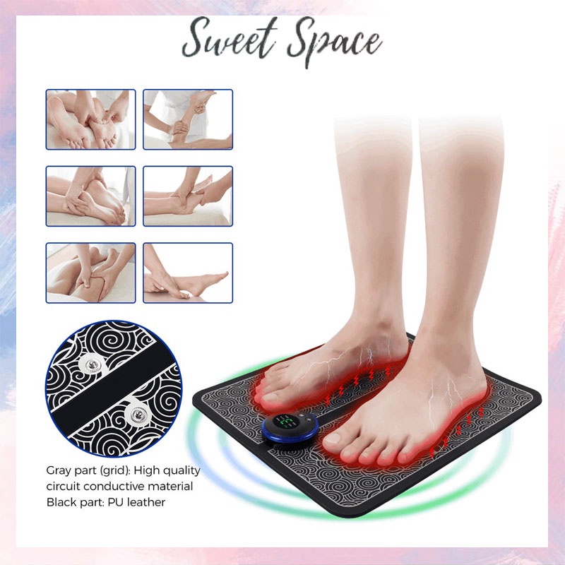 ALAT PIJAT KAKI ELEKTRIK EMS FOOT MASSAGER PAD AKUPUNTUR [SWEETSPACE]