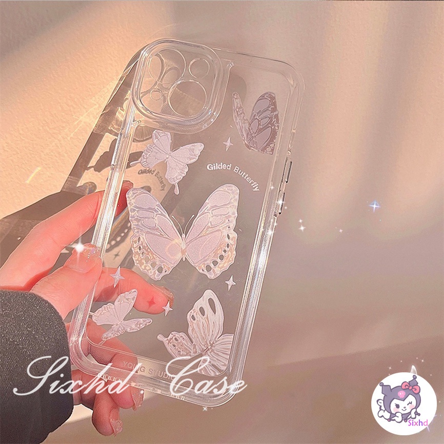 Ins Butterfly Case Vivo Y02s Y22s Y16 V27e V25e Y21s Y20s Y20i Y33s Y02 Y12s Y12A Y17 Y15 Y12 Y11 Y35 Y22 Y21 Y20 Y21A Y15A Y15s Y19 Y50 Y31 Y95 Y93 Y91 Y1s Transparan Soft Phone Case Cover