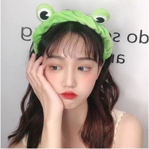 headband bando mata katak kodok frog lucu bando kain handuk cuci muka facial