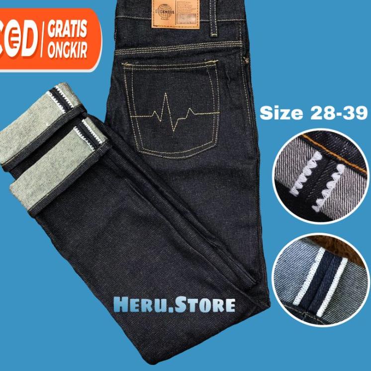 [7049Y] RAW DENIM SELVEDGE 16.OZ - Denim Selvedge Fuckmous Apparel - Celana Jeans - Celana Denim