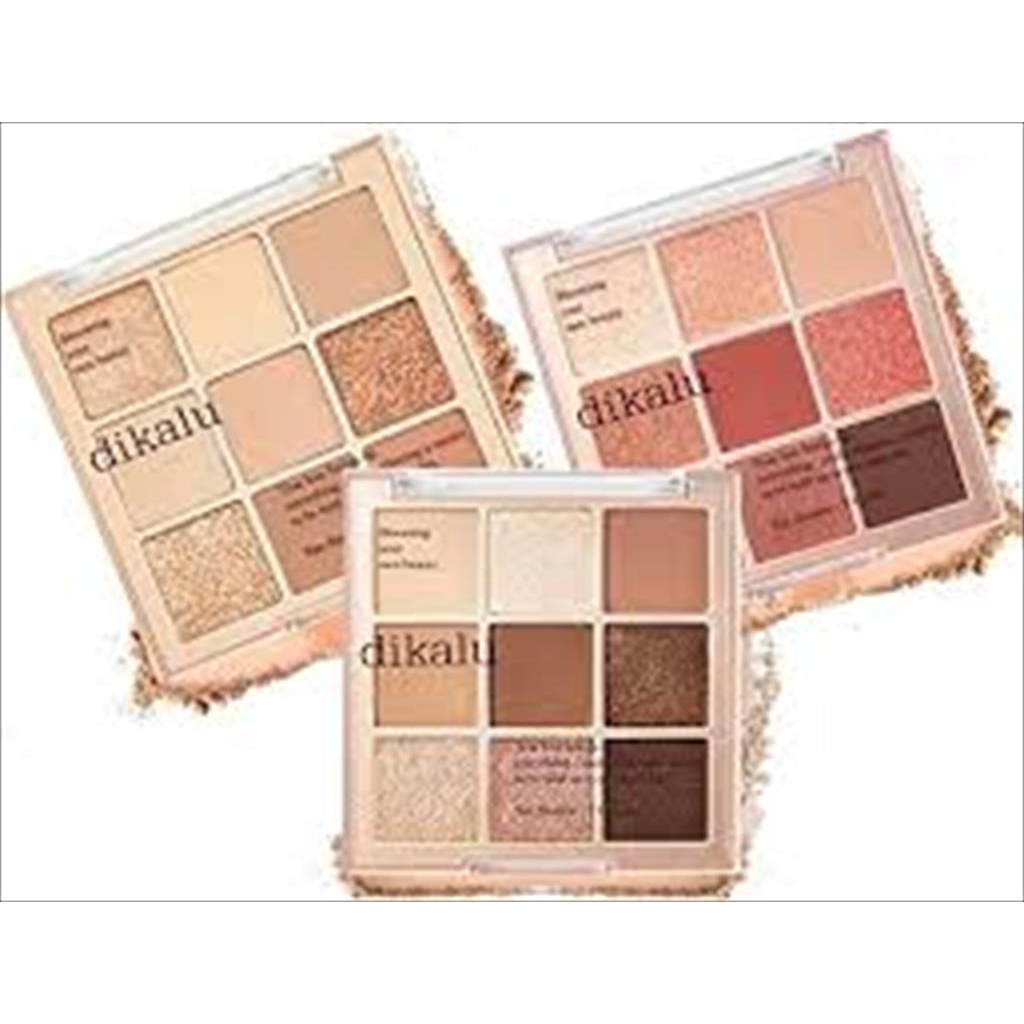 DIKALU 9 COLORS EYESHADOW PALETTE MAKEUP SHIMMER MATTE TAHAN LAMA