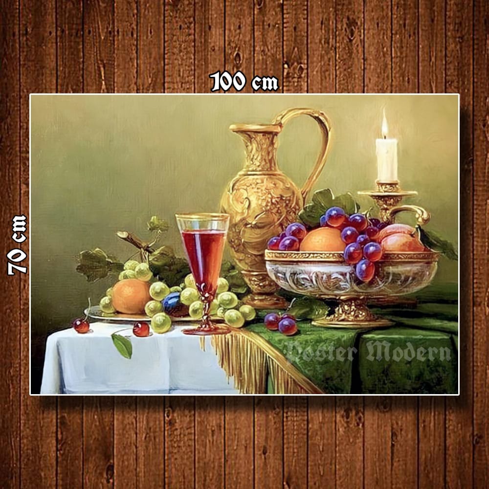 HIASAN DINDING POSTER GAMBAR LUKISAN BUAH BUAHAN UKURAN JUMBO 3D CODE27 BEST SELLER / LUKISAN BUAH D