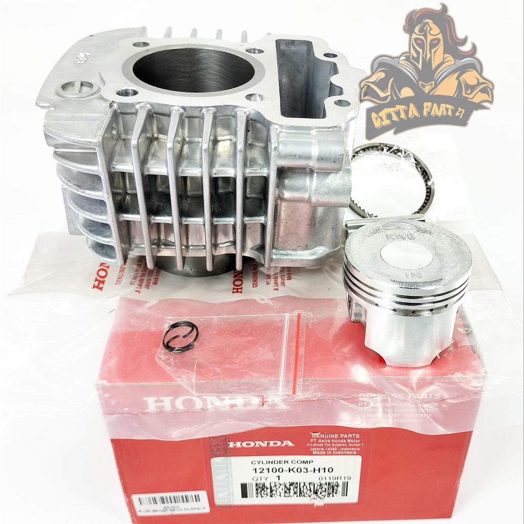 CYLINDER BLOK SEHER PISTON RING KOMPLIT HONDA K03 KUALITAS ASLI ORIGINAL HONDA AHM PRESISI TINGGAL PASANG BAHAN BERKUALITAS DAN DIJAMIN AWET REVO ABSOLUTE FI INJEKSI REVO FIT FI BLADE FI