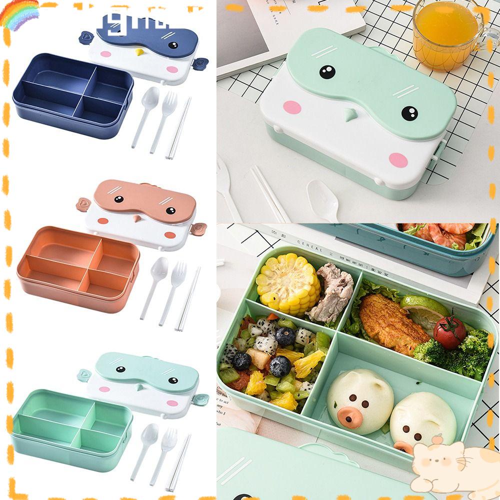 Solighter Lunch Box Plastik Sealed Waterwash Kapasitas Tinggi Wadah Makanan