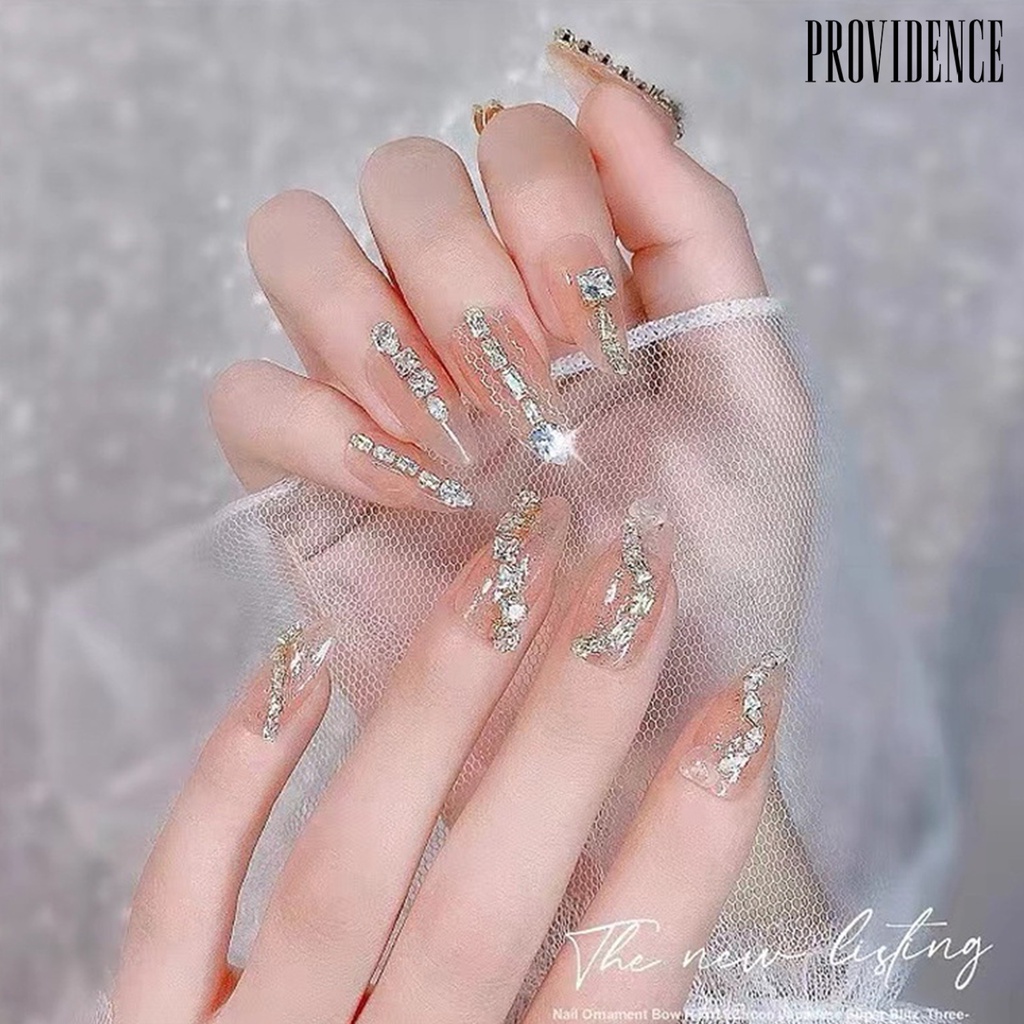 Providence 10Pcs Nail Art Charm Zircon Anti-Gores Tahan Jatuh Mudah Di Tempel High Gloss Claw-wrapping Nail Aksesori Nail Supply