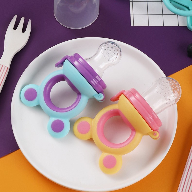 Baby Fruit Food Feeder Puting Buah Bite Silicone Teether Pacifier Infant Feeding Tool Eating Bayi Makan YYL