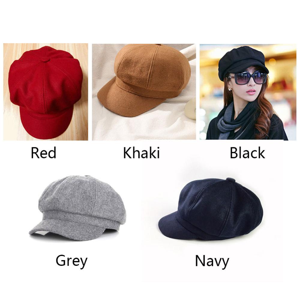 Timekey Wanita Newsboy Caps Octagonal Baker Peaked Beret Driving Hat Topi Tabir Surya Perempuan Pelukis Topi Tur A1X2