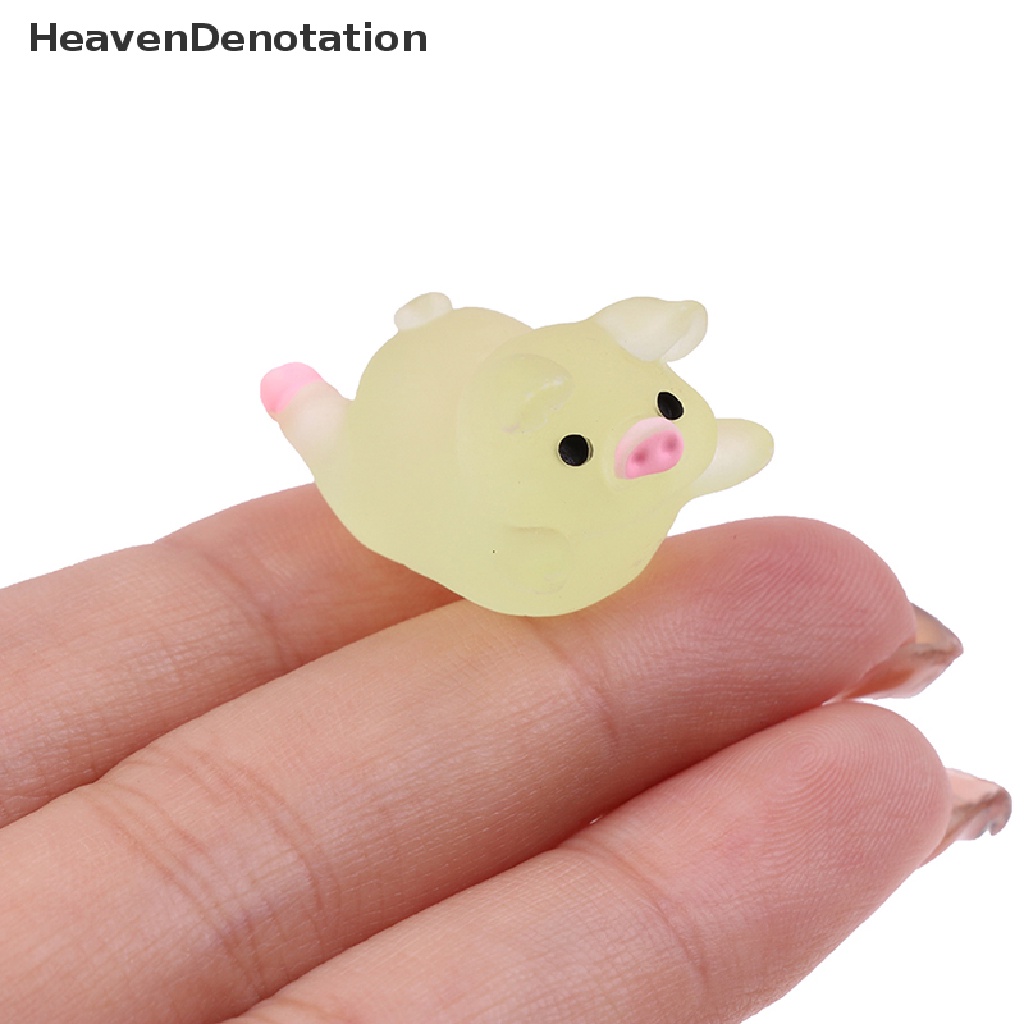 [HeavenDenotation] 5 / 10pcs Cute Luminous Pig Ball Mochi Fun Joke Gift Anti-stress Toys DIY Decor HDV