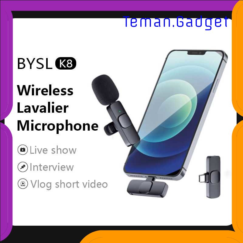 TG - KMR BYSL Wireless Clip On Mic Portable for Vlogging Live Streaming Type-C - K8