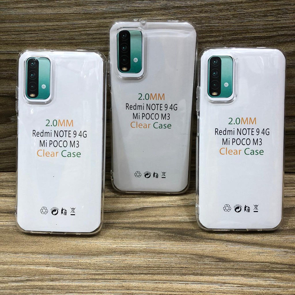 C/C- CASE COVER XIAOMI POCO F3, POCO X3 NFC/POCO X3 PRO/POCO X3, POCO M3, POCO X3 GT, REDMI 9T SOFTCASE BENING TEBAL 2.00MM CLEAR CASE TRANSPARANT JELLY CASE (by TA)
