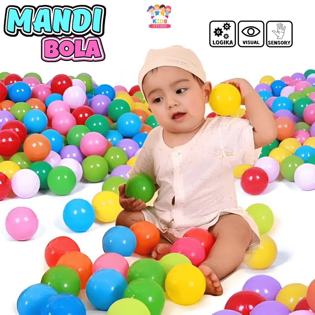 Mainan Mandi Bola Anak | Mainan Bayi 6/7/8/9/10 Bulan | Mainan Bayi 1 Tahun Laki Laki Perempuan
