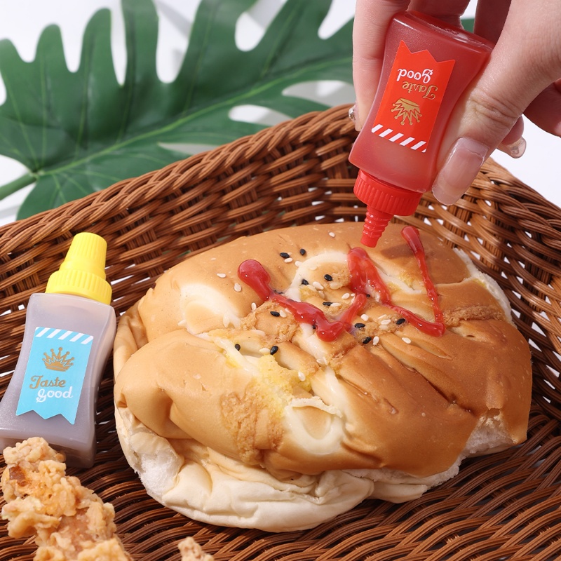 2pcs Botol Saus Isi Ulang Mini/Wadah Penyimpanan Bumbu Reusable/Cream Honey Vinegar Selai Dispense Squeeze Bottle