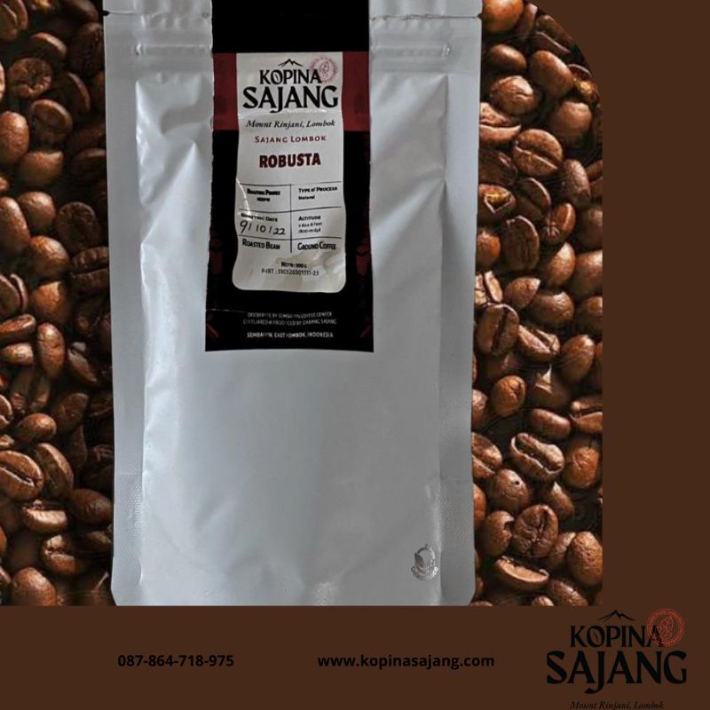 

Kopi Bubuk Robusta Asli Sajang Lombok 100gr